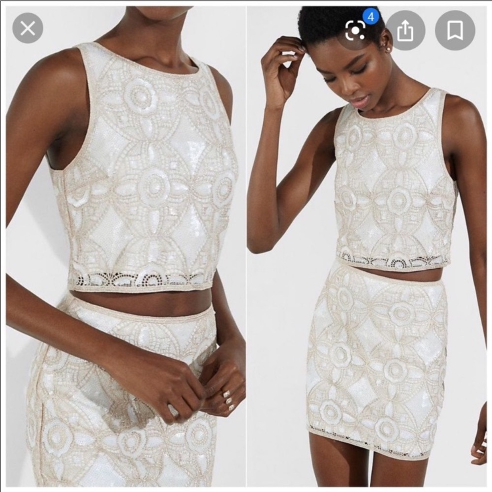 NWOT Express sequin set ❤️🖤